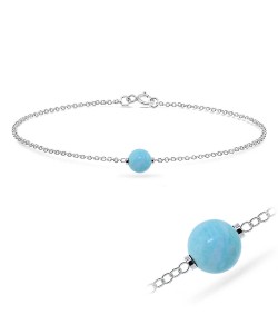 Amazonite Silver Bracelet BRS-273